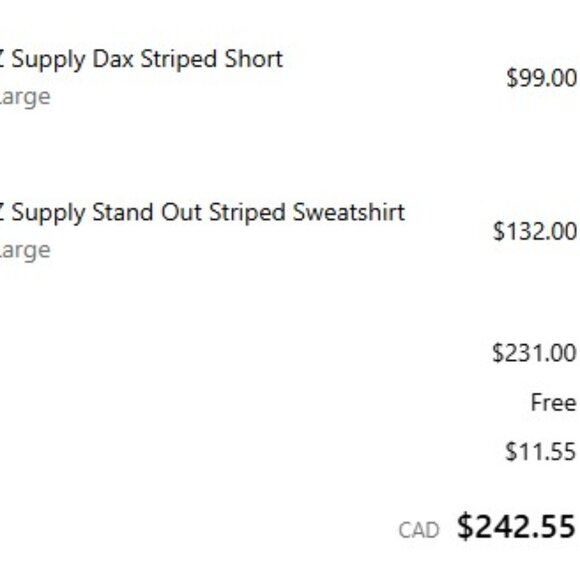 Z Supply - Dax Striped Modal Short Set - Large - Picture 2 of 3